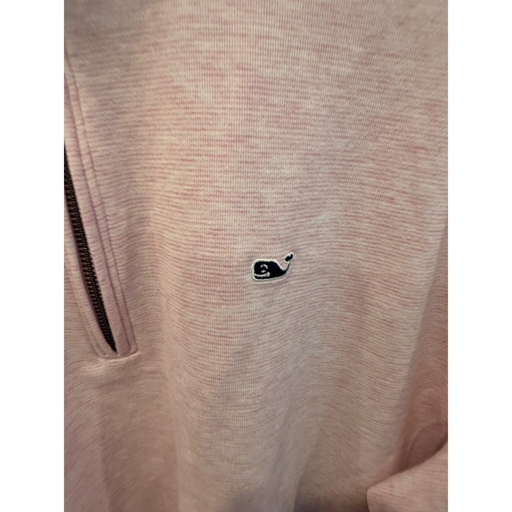 Vineyard Vines Pink 1/4 Zip Pullover XL Cotton Blend Preppy NWOT - Picture 2 of 5